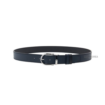 Montblanc Reversible Leather Belt Black Blue SS25 128784 136221254