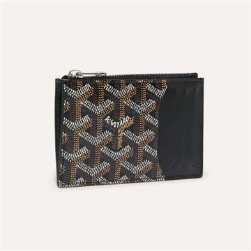 Goyard Bourbon Zip Card Holder Black 136230766 [P]