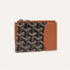 GOYARD Bourbon Zipper Card Holder Black Tan 136230768 [P]