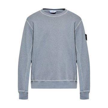 Stone Island Wappen Patch Cotton Sweatshirt Abivo Blue 6100020 S0060 V0124 136240983