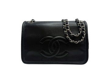 CHANEL Caviar CC Logo Timeless Chain Shoulder Bag 15 136253941