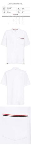 Thom Browne 25SS Striped Pocket Polo T-Shirt White MJP171A J0029 100 136177844 [P]
