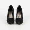 Salvatore Ferragamo Sequin Open-Toe Pumps Size 6.5 136174240 [P]