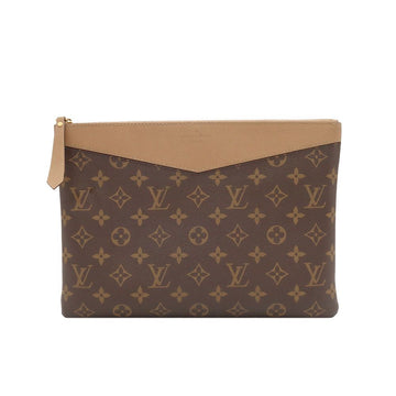 LOUIS VUITTON Braune Monogramm-Canvas Daily Pouch Clutch / M64591 136335110