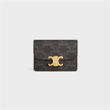 Celine Triomphe Flap Card Holder - Triomphe Canvas 10I582CPJ 04LU 136460093 [P]