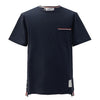 Thom Browne MJS010A / RWB Three-Stripe Tab Pocket Cotton Short Sleeve T-Shirt 57691300 [P]
