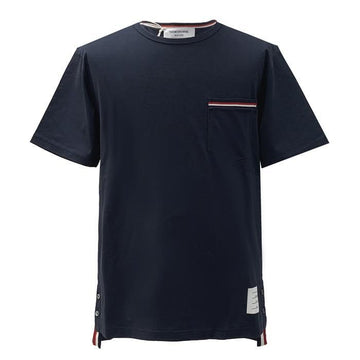Thom Browne MJS010A / RWB Three-Stripe Tab Pocket Cotton Short Sleeve T-Shirt 57691300