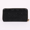 DIOR クリスチャン ブラック カナージュ ジッパーロング財布 136490880 [P]