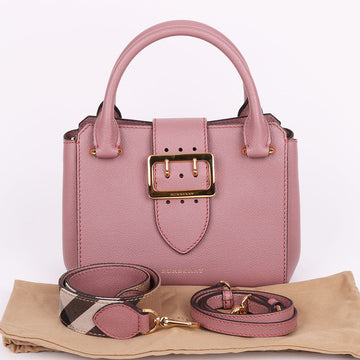 BURBERRY Graue Pink Zwei-Riemen Schultertasche 136491693