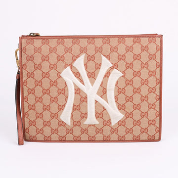 GUCCI GGファブリック ニューヨークヤンキース ミディアム クラッチバッグ 547796 136491916
