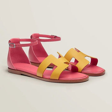 HERMES Santorini Sandalen pink gelb 136519153