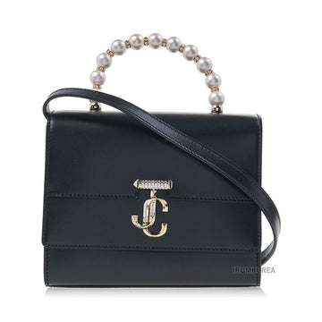 Jimmy Choo AVENUE TOPHANDLE S RMA BLACK LIGHT GOLD SS25 136609151