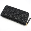 Miu Miu 5ML506 Black Matelassé Nappa Gold Wallet 136612197 [P]
