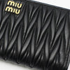 Miu Miu 5ML506 Black Matelassé Nappa Gold Wallet 136612197 [P]