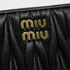Miu Miu 5ML506 Black Matelassé Nappa Gold Wallet 136612197 [P]