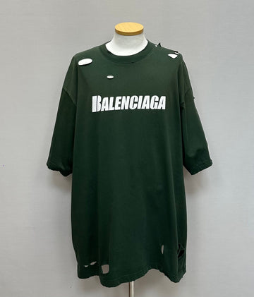 BALENCIAGA Vintage Logo Baumwoll T-Shirt 110 137582713