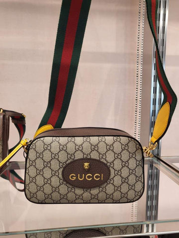 Gucci GG Camera Bag Crossbody Beige Ebony 476466 K9GVT 8856 137609628