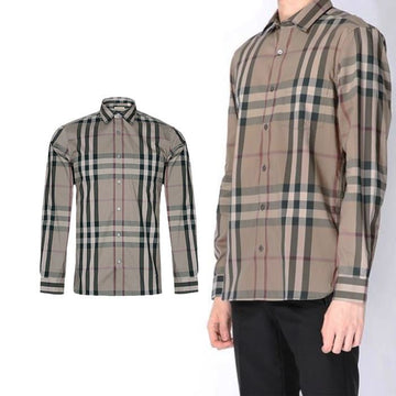 BURBERRY Nelson Pebble Checked Casual Shirt 3983543 1001 67829867