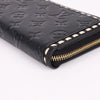 LOUIS VUITTON アンフレント スティッチ ブラック ジッパー 長財布 137650878 [P]