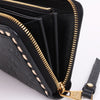 LOUIS VUITTON アンフレント スティッチ ブラック ジッパー 長財布 137650878 [P]