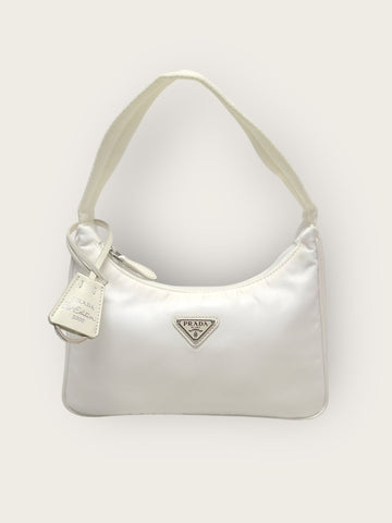 Prada White Re-Edition 2000 Re-Nylon Mini Hobo Bag 137668217