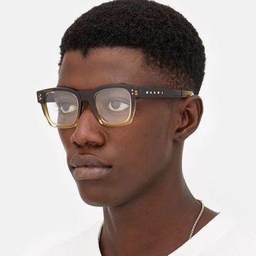 Marni ABIOD FADED MELLOW GLA Transparent Brown Tortoise Square Eyeglasses 137669465