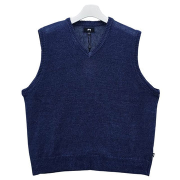 stussy Linen Knit Vest Blue (117234 BLUE) 137671200