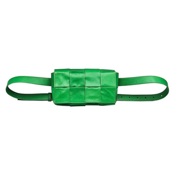 BOTTEGA VENETA 651053 グリーン カーフスキン インタレチャート カセット ミニ ベルトバッグ 137671940