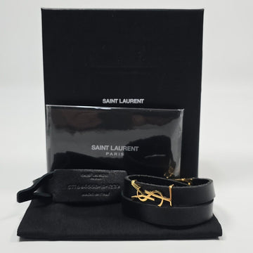 SAINT LAURENT モノグラム ダブル ラップ ブレスレット 137813097