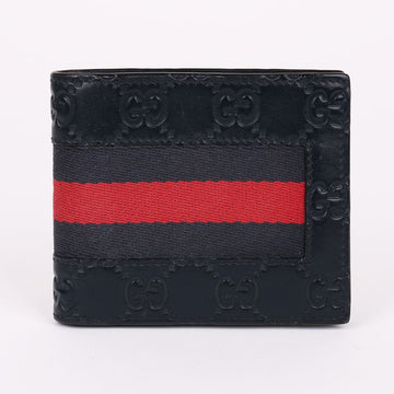 GUCCI Herren Wallet aus Navy Cima Leder 408827 137816945