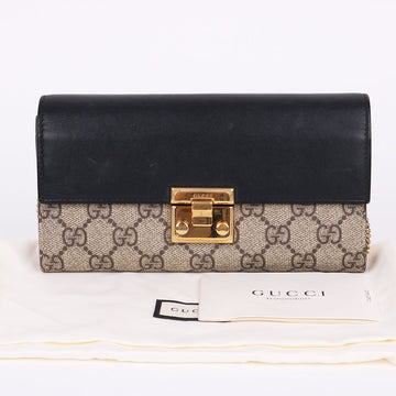 GUCCI GG Goldfarb Padlock Langgeldbörse Kettenhandtasche 453506 137817338