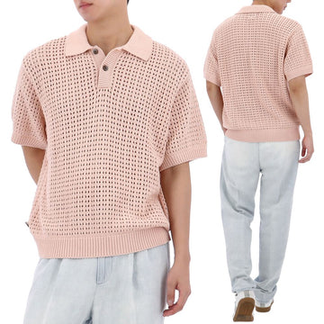 OBEY ポロ 半袖 ニット PALE PINK 151000104 137846528