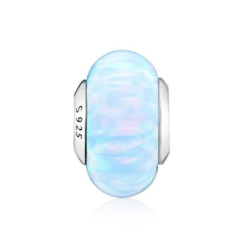Pandora Opalescent Ocean Blue Murano Silver Charm 144702326