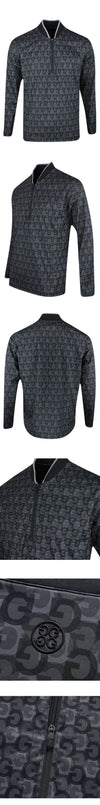 GFORE Allover Logo Half-Zip Windbreaker Schwarz G4MS23O37 ONYX 46429632 [P]