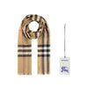Burberry Checked Wool Silk Scarf Beige 8078779 127469724 [P]