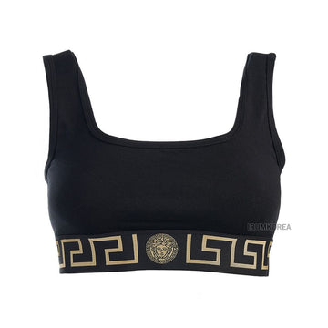 VERSACE グレカ クロップ タンクトップ SS25 レディース 1013323 1A10011 A1008 137960622