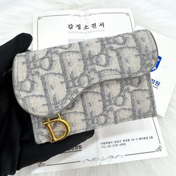 Dior Oblique Saddle Card Holder Gray (S5611CTZQ) 71691761