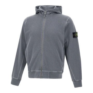 STONE ISLAND Wappen Patch Baumwolle Kapuzenjacke Abio Blau 6100021 S0060 V0124 138162017