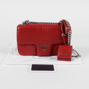 PRADA Diagramm Ketten Schulter Crossbody Bag 1BD108 136527612