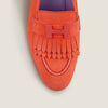 Hermes Suede Royal Loafers Orange 138171201 [P]