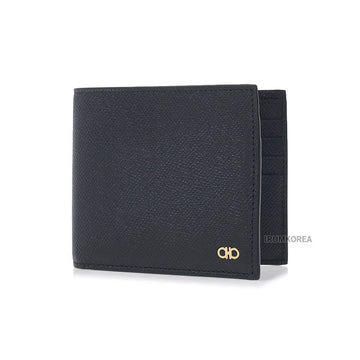 SALVATORE FERRAGAMO 66 1457 NERO 0775650 SS25 メンズ ガンチーニ 二つ折り財布 138172646