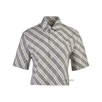 BURBERRY W SP25 WW TEC C1849 SS25 Damen Karo Crop Shirt 8101121 138172651