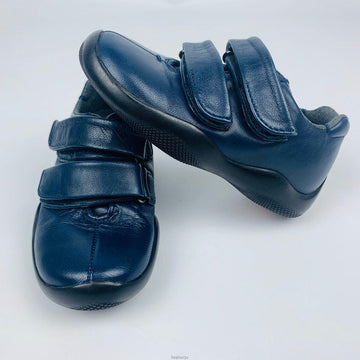 PRADA ネイビー ベルクロ キッズ ローファー スニーカー (23) 138215937