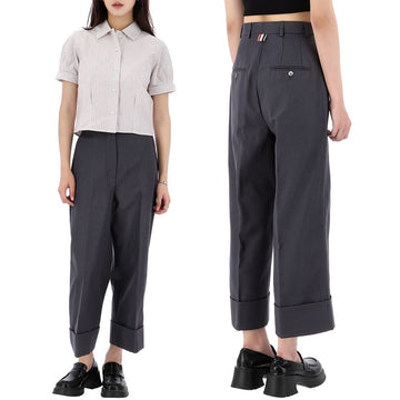 THOM BROWNE ハイウエスト ストレート トラウザー パンツ 444U F0345 025 78164721