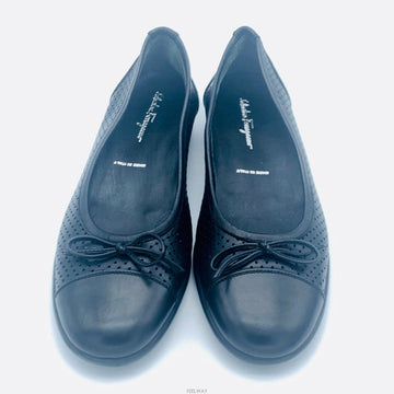Salvatore Ferragamo Black Perforated Loafers 138277069