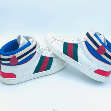 GUCCI ストライプハイトップ メンズスニーカー 5 2/1 523472 138299441