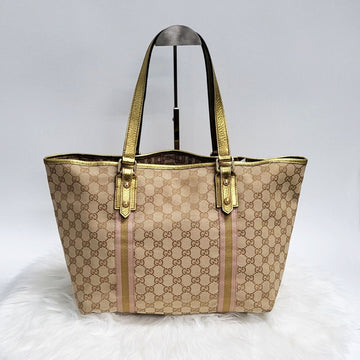 GUCCI シェリラインチャーム装飾ジャカードショッパーショルダーバッグ 139260 138301950 [P]