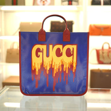 GUCCI トートバッグ 550763 FACAV 8493 コーティングキャンバス ブルー 138337549