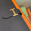 Hermes Long Wallet Black with Gold Hardware 138360269 [P]
