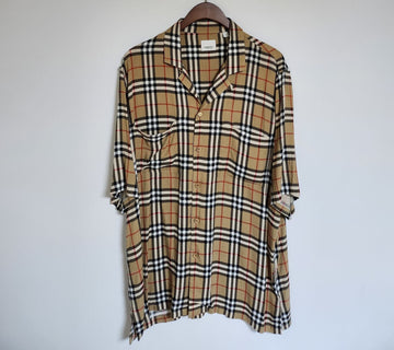 BURBERRY チェック レイオン オーバーフィット シャツ 8025821 138363548